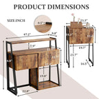 Buffet & Meuble Bar avec Rangement Meuble Bar à Café Armoire de Rangement pour Salle à Manger, Cuisine & Salon
