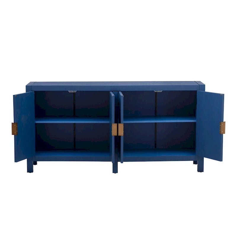 Caractéristiques uniques du meuble en placage de frêne avec portes à motif de lignes rayonnantes, adapté aux salons, couloirs