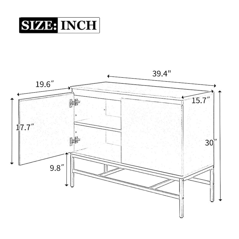 Bahut Minimaliste avec 2 Portes