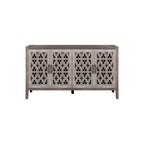 Meuble d'appoint à quatre portes ajourées de style rustique américain antique