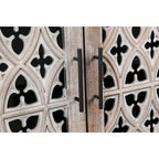 Meuble d'appoint à quatre portes ajourées de style rustique américain antique