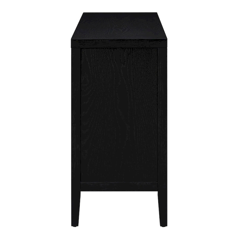 Porte de buffet rétro avec rainure circulaire et poignée de porte ronde en métal