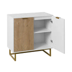 Bahut de buffet moderne avec 2 portes et base en métal