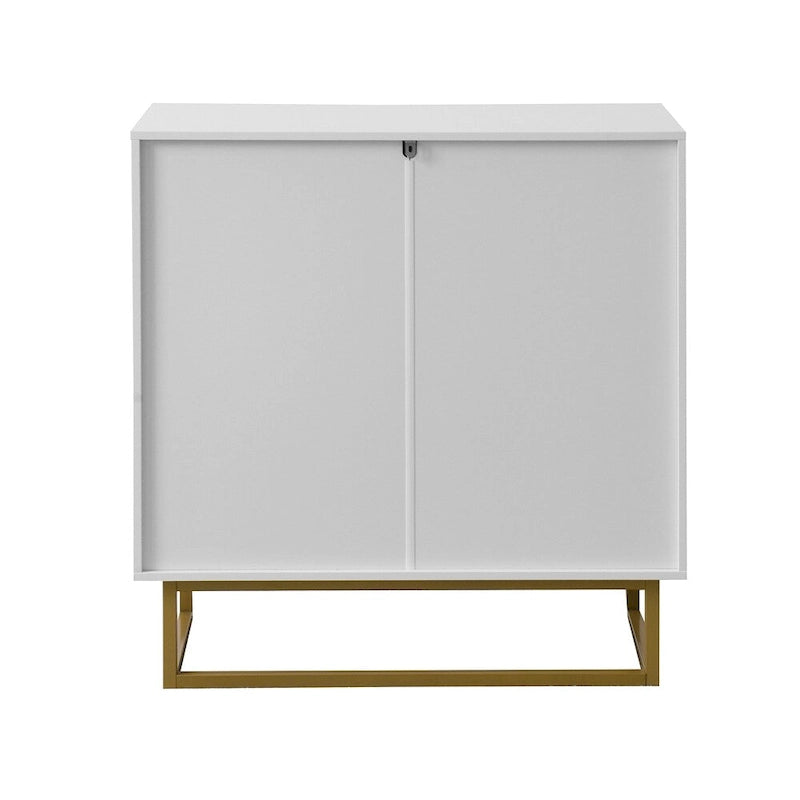 Bahut de buffet moderne avec 2 portes et base en métal