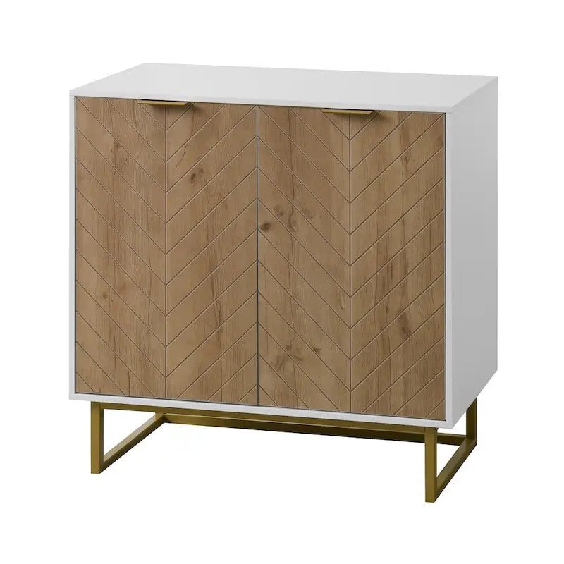 Bahut de buffet moderne avec 2 portes et base en métal