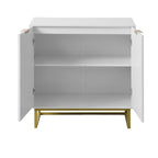 Bahut de buffet moderne avec 2 portes et base en métal