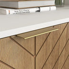 Bahut de buffet moderne avec 2 portes et base en métal