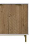 Bahut de buffet moderne avec 2 portes et base en métal