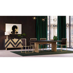 Bahut moderne Modrest Perret Glam en frêne noir et laiton brossé