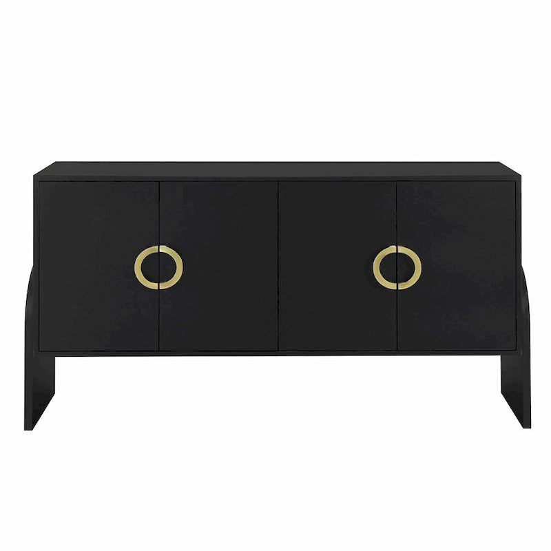 Armoire de rangement métallique à quatre portes avec poignées