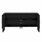 Armoire de rangement métallique à quatre portes avec poignées