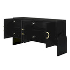 Armoire de rangement métallique à quatre portes avec poignées