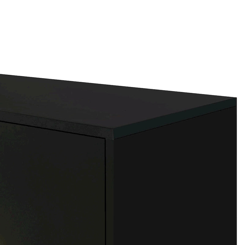 Armoire de rangement métallique à quatre portes avec poignées