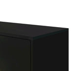 Armoire de rangement métallique à quatre portes avec poignées