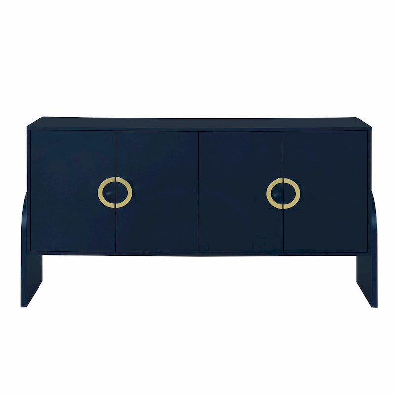 Armoire de rangement métallique à quatre portes avec poignées