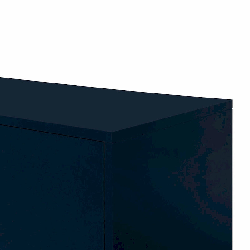 Armoire de rangement métallique à quatre portes avec poignées
