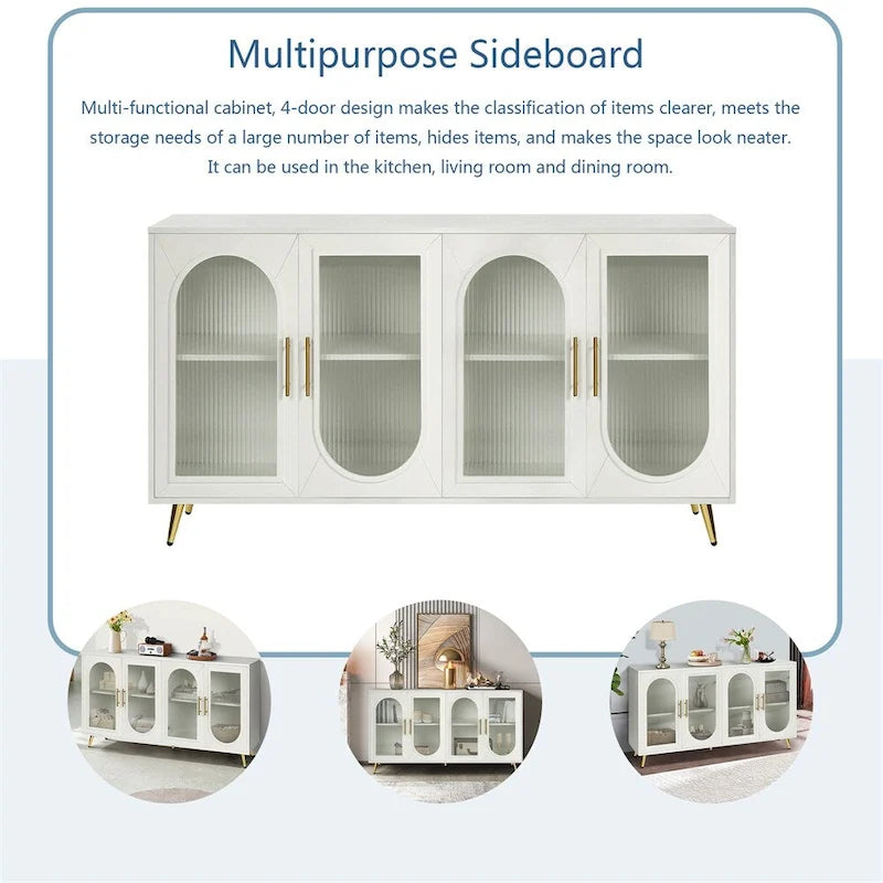 Buffet de rangement & Étagères ajustables pour Salon Chambre