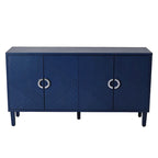 Meuble de Rangement 4 Portes Élégant et Fonctionnel avec Pieds en Pin et MDF, pour Salon, Chambre et Cuisine