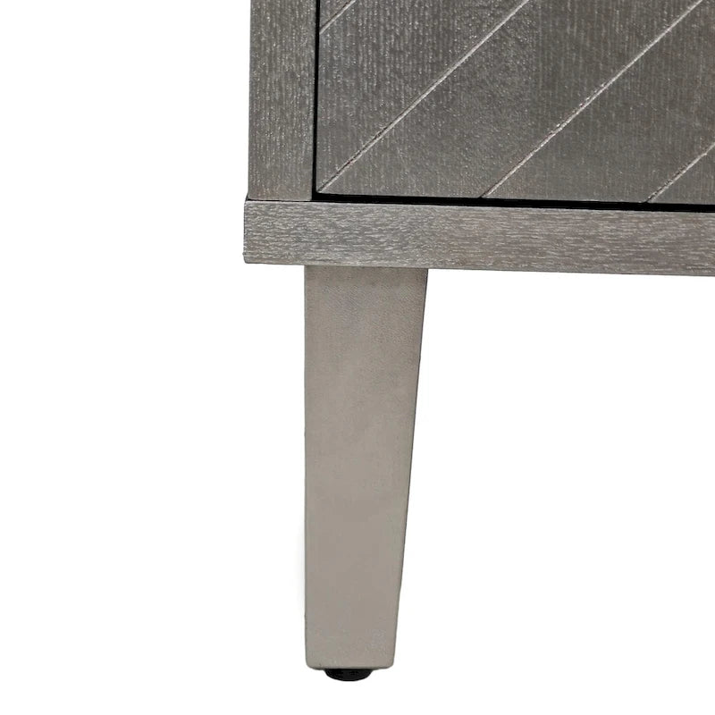 Meuble de Rangement 4 Portes Élégant et Fonctionnel avec Pieds en Pin et MDF, pour Salon, Chambre et Cuisine