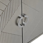 Meuble de Rangement 4 Portes Élégant et Fonctionnel avec Pieds en Pin et MDF, pour Salon, Chambre et Cuisine