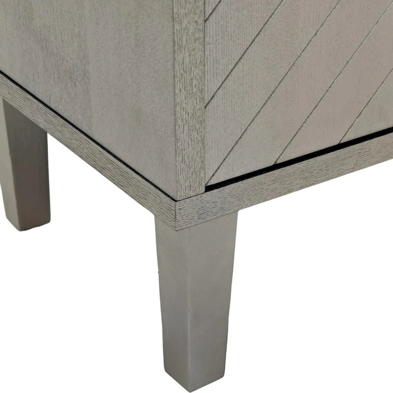 Meuble de Rangement 4 Portes Élégant et Fonctionnel avec Pieds en Pin et MDF, pour Salon, Chambre et Cuisine