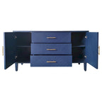 Meuble de Rangement 4 Portes Élégant et Fonctionnel avec Pieds en Pin et MDF, pour Salon, Chambre et Cuisine