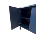 Meuble de Rangement 4 Portes Élégant et Fonctionnel avec Pieds en Pin et MDF, pour Salon, Chambre et Cuisine