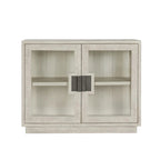 Meuble de rangement Larson à deux portes en verre et chêne de Classic Home