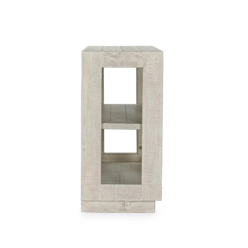 Meuble de rangement Larson à deux portes en verre et chêne de Classic Home