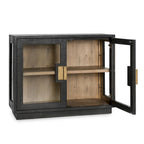 Meuble de rangement Larson à deux portes en verre et chêne de Classic Home