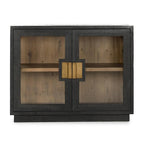 Meuble de rangement Larson à deux portes en verre et chêne de Classic Home