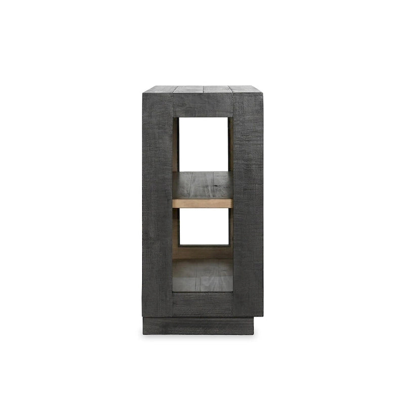 Meuble de rangement Larson à deux portes en verre et chêne de Classic Home