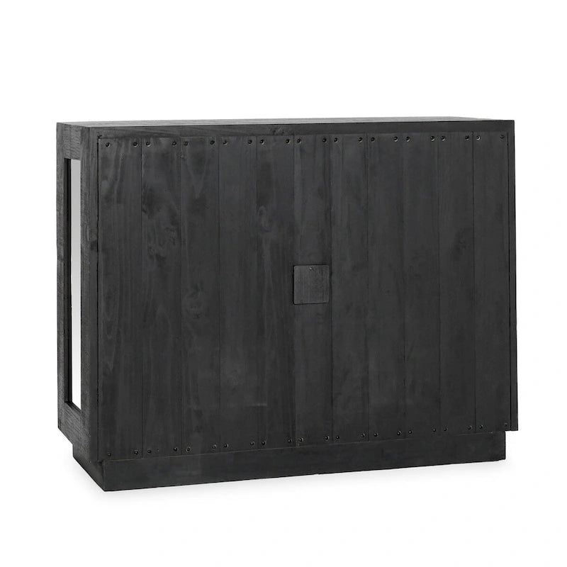 Meuble de rangement Larson à deux portes en verre et chêne de Classic Home