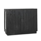 Meuble de rangement Larson à deux portes en verre et chêne de Classic Home