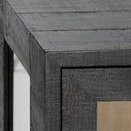 Meuble de rangement Larson à deux portes en verre et chêne de Classic Home