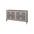 Meuble de rangement creux à quatre portes, style campagnard américain, convient pour le salon, meuble TV, la cuisine