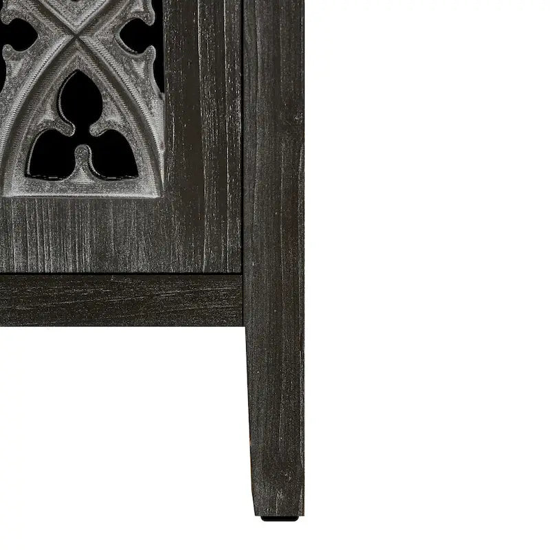 Meuble de rangement creux à quatre portes, style campagnard américain, convient pour le salon, meuble TV, la cuisine