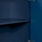 Commode unique à quatre portes avec portes à motifs triangulaires bicolores