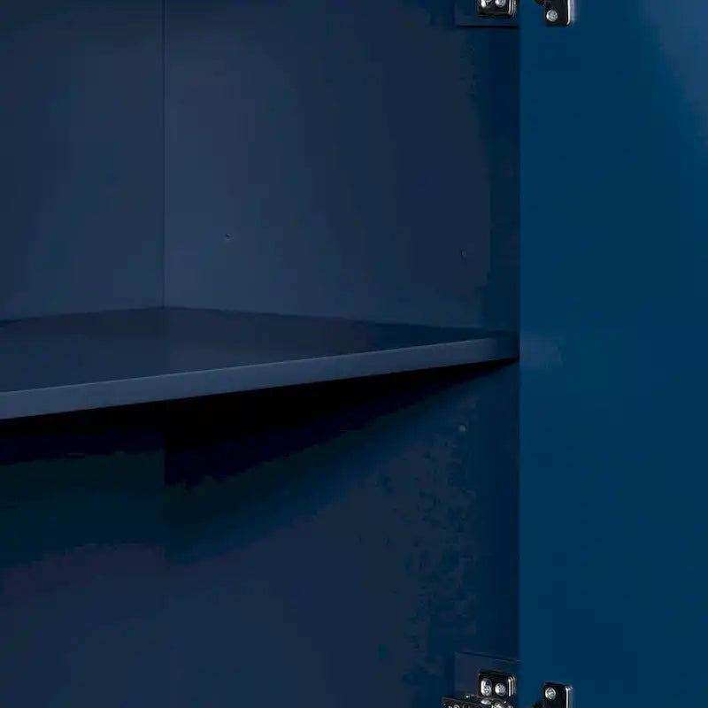 Commode unique à quatre portes avec portes à motifs triangulaires bicolores