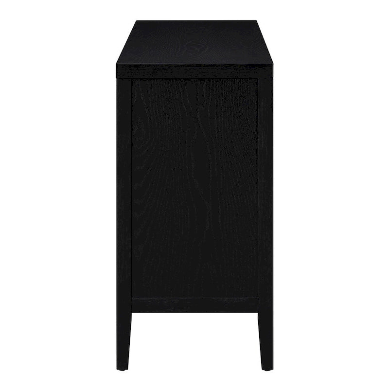 Enfilade rétro avec motif à rainures circulaires Poignée de porte ronde en métal