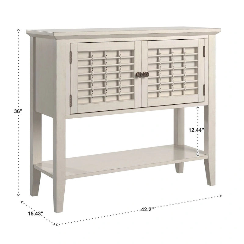 Console de rangement 2 portes Trani blanche par iNSPIRE Q Classic