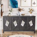 Buffets bahuts modernes à 4 portes avec portes décoratives à miroir