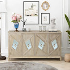 Buffets bahuts modernes à 4 portes avec portes décoratives à miroir
