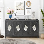 Buffets bahuts modernes à 4 portes avec portes décoratives à miroir
