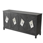 Buffets bahuts modernes à 4 portes avec portes décoratives à miroir