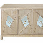 Buffets bahuts modernes à 4 portes avec portes décoratives à miroir