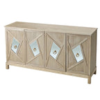 Buffets bahuts modernes à 4 portes avec portes décoratives à miroir