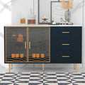 Buffet de cuisine moderne avec pieds en métal doré