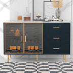 Buffet de cuisine moderne avec pieds en métal doré