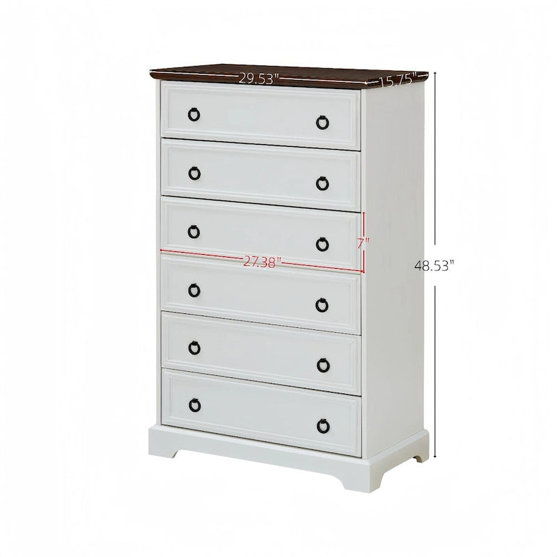 Commode moderne à 6 tiroirs MM